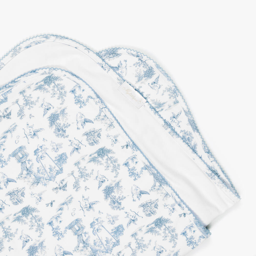 My Little Pie-White & Blue Celestia Print Cotton Blanket (82cm) | Childrensalon