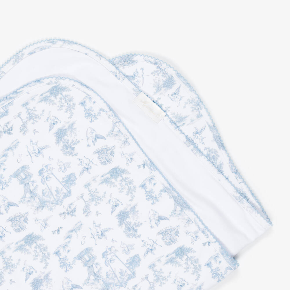My Little Pie-White & Blue Celestia Print Cotton Blanket (82cm) | Childrensalon