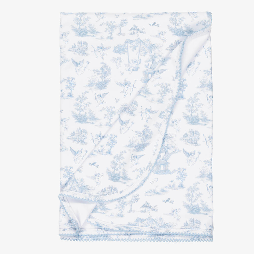 My Little Pie-White & Blue Celestia Print Cotton Blanket (82cm) | Childrensalon