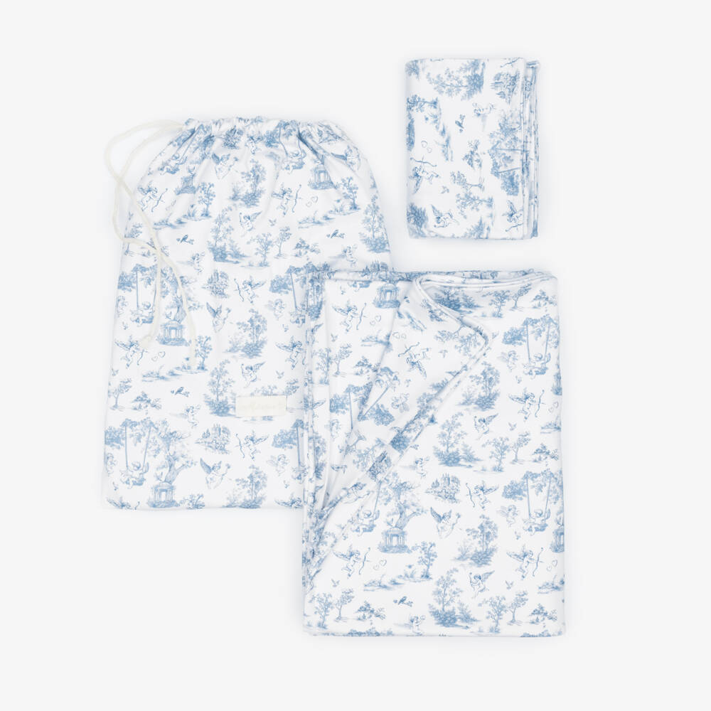 My Little Pie-White & Blue Celestia Supima Cotton Bedding Set | Childrensalon