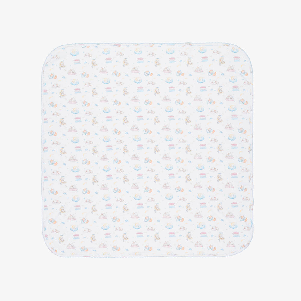 My Little Pie-White & Blue Supima Cotton Moonlight Print Babysuit Set | Childrensalon