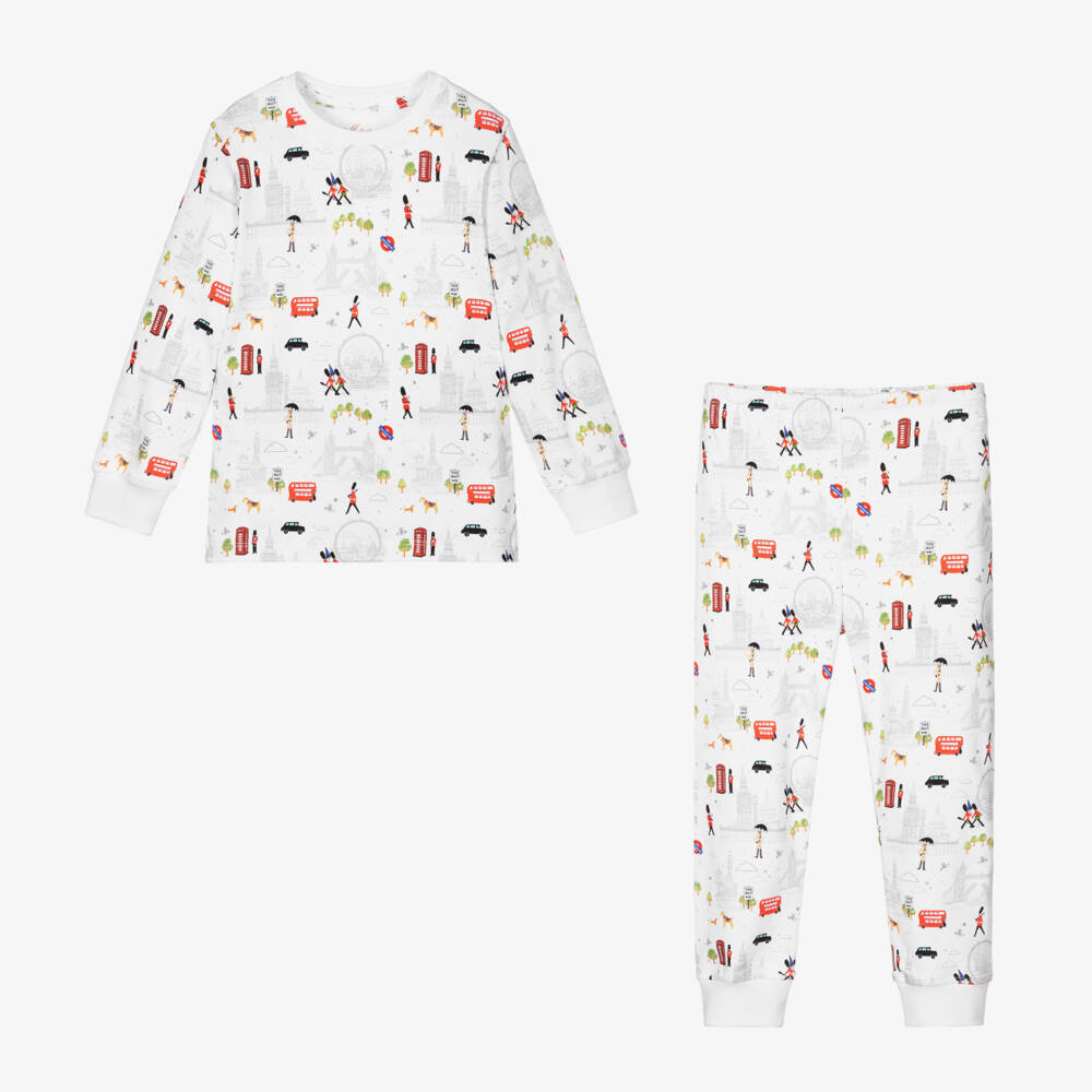 My Little Pie-White London Bridge Long Pyjamas | Childrensalon