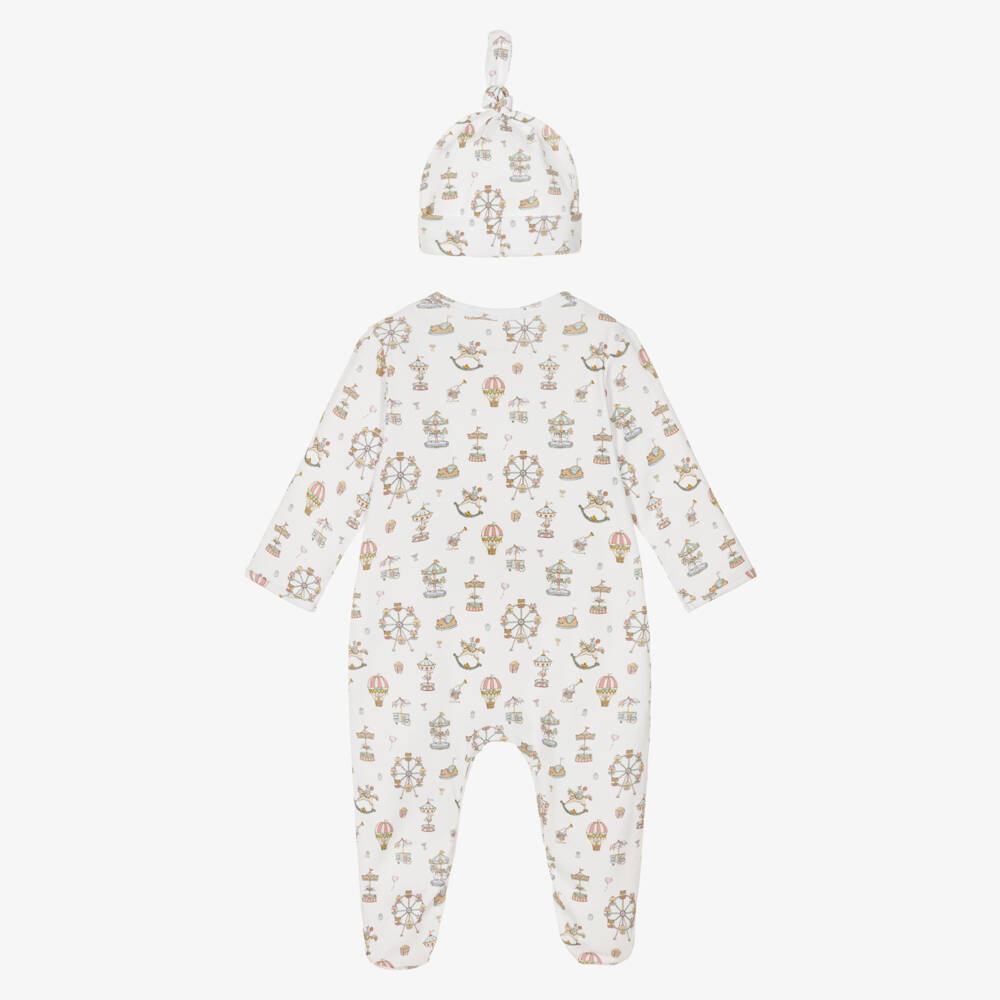 My Little Pie-White Merry Go Supima Cotton Babygrow Set | Childrensalon