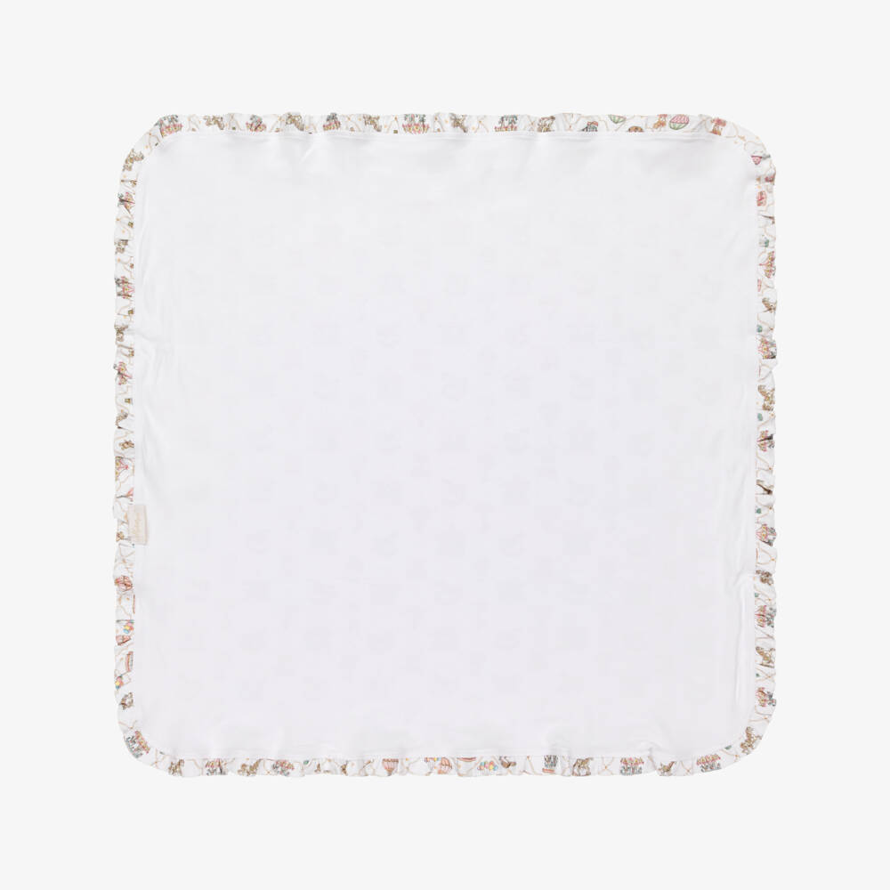 My Little Pie-Одеяло бело-розовое из хлопка супима Coquette (80см) | Childrensalon