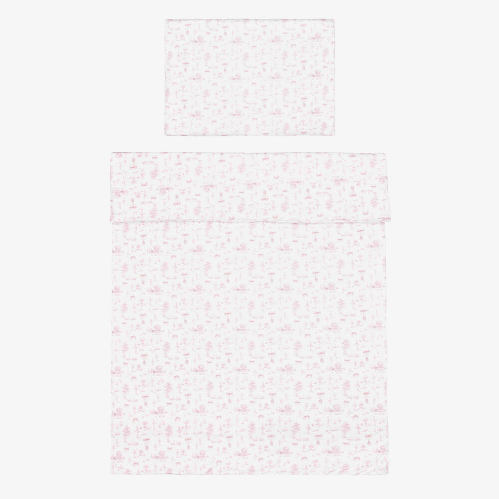 My Little Pie-White & Pink Swan Lake Supima Cotton Bedding Set | Childrensalon