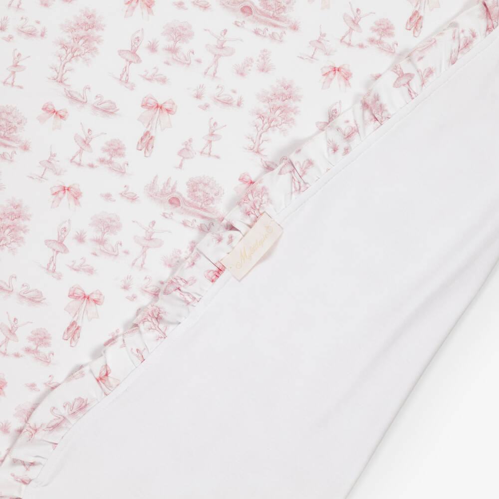 My Little Pie-White & Pink Swan Lake Supima Cotton Blanket (82cm) | Childrensalon