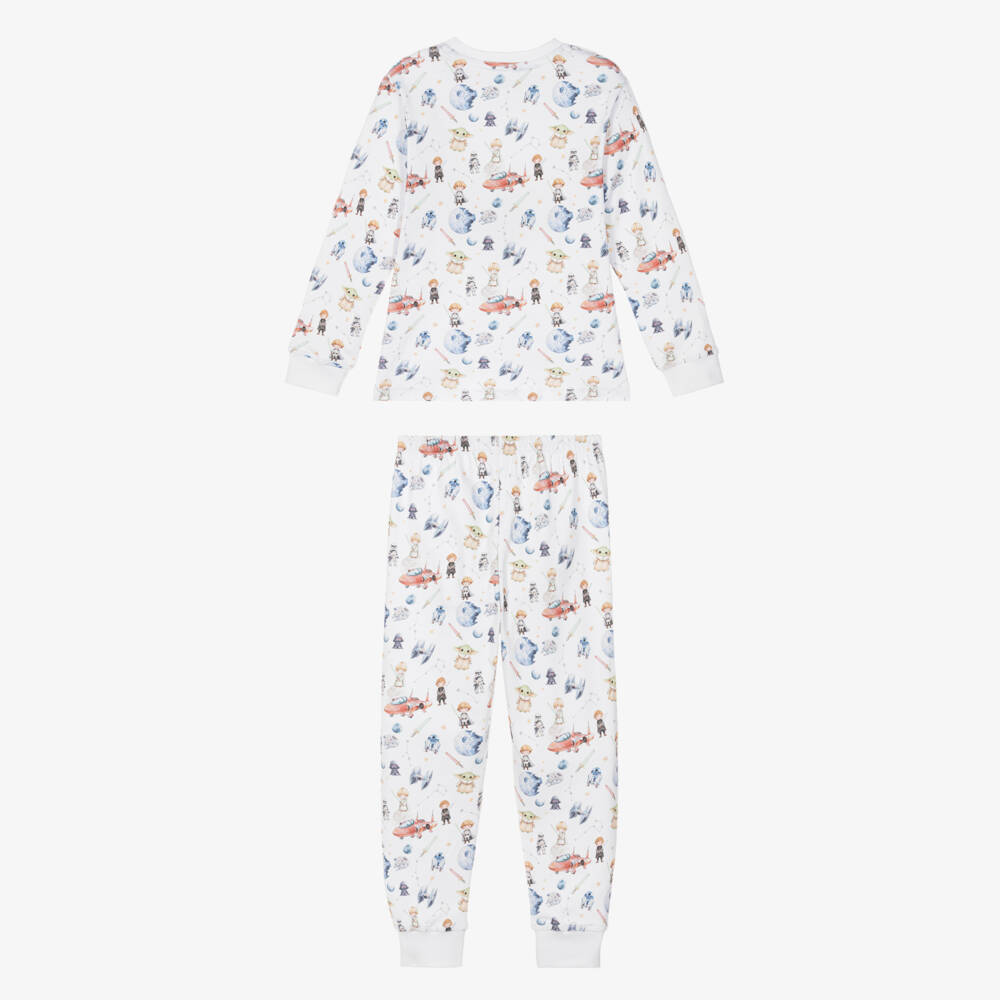 My Little Pie-White Space Heroes Print Supima Cotton Pyjamas | Childrensalon