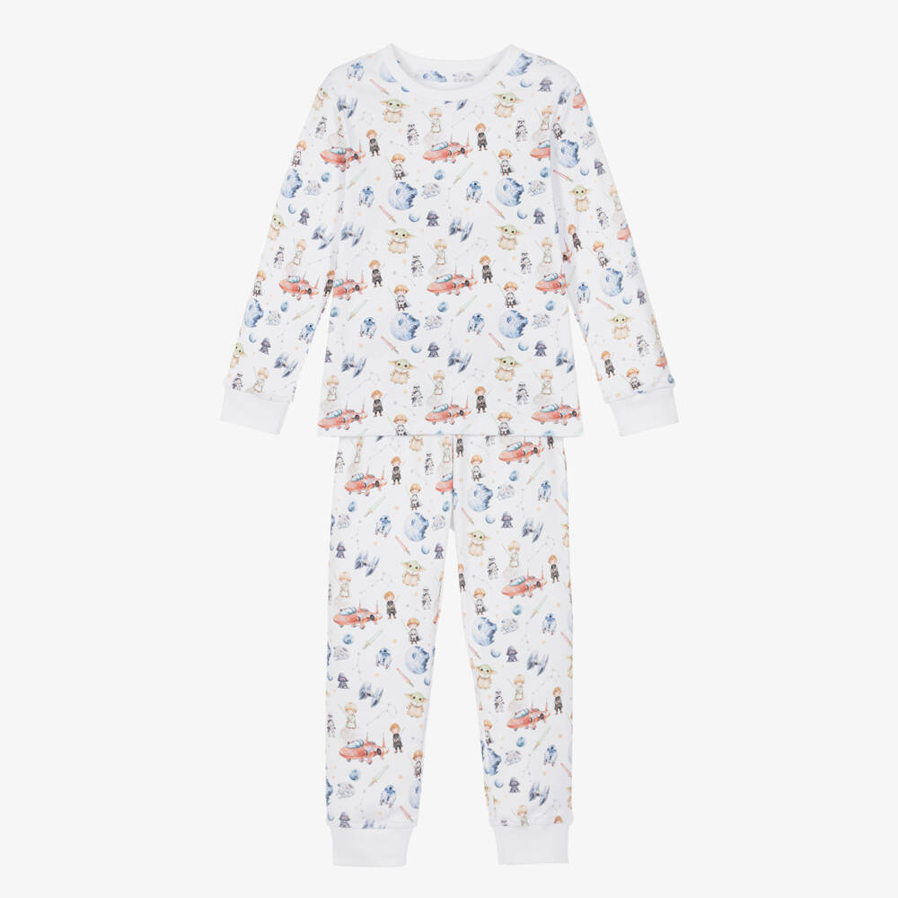 My Little Pie-White Space Heroes Print Supima Cotton Pyjamas | Childrensalon