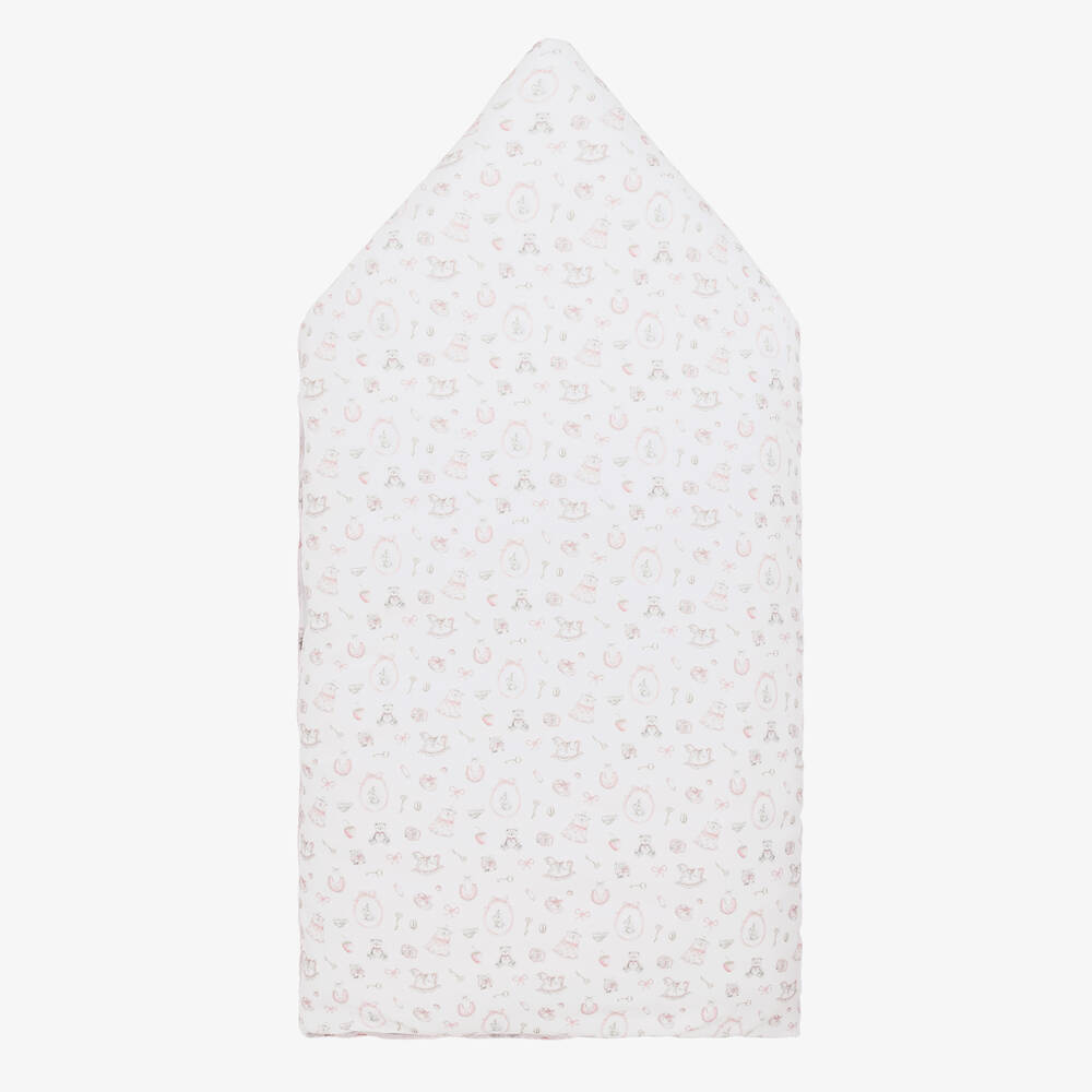 My Little Pie-White Supima Cotton Delicate Pink Nest (80cm) | Childrensalon