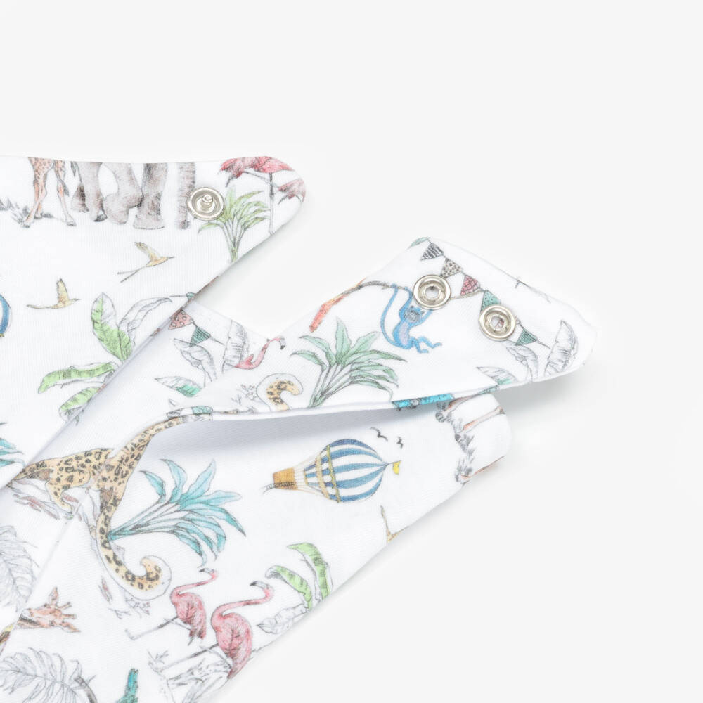 My Little Pie-Белый нагрудник бандана из хлопка супима Мадагаскар | Childrensalon