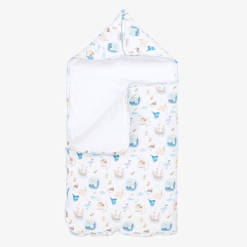 My Little Pie-White Supima Cotton Peter Pan Nest (80cm) | Childrensalon