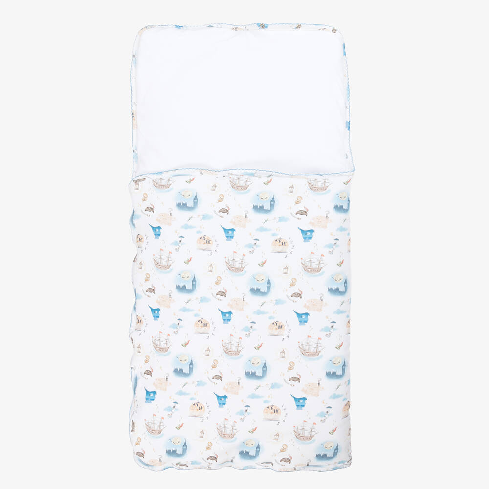 My Little Pie-White Supima Cotton Peter Pan Nest (80cm) | Childrensalon