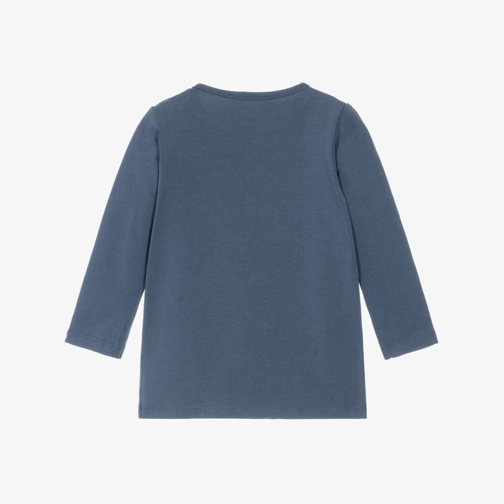 NAME IT-Baby Boys Blue Organic Cotton Tractor Top | Childrensalon