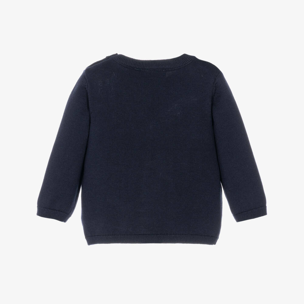 NAME IT-Baby Boys Navy Blue Ho Ho Ho Sweater | Childrensalon