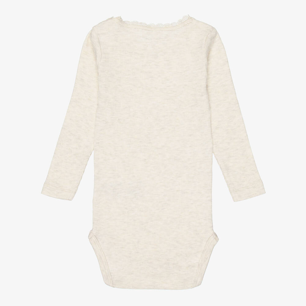 NAME IT-Baby Girls Pink & Beige Cotton Jersey Bodyvests (2 Pack) | Childrensalon