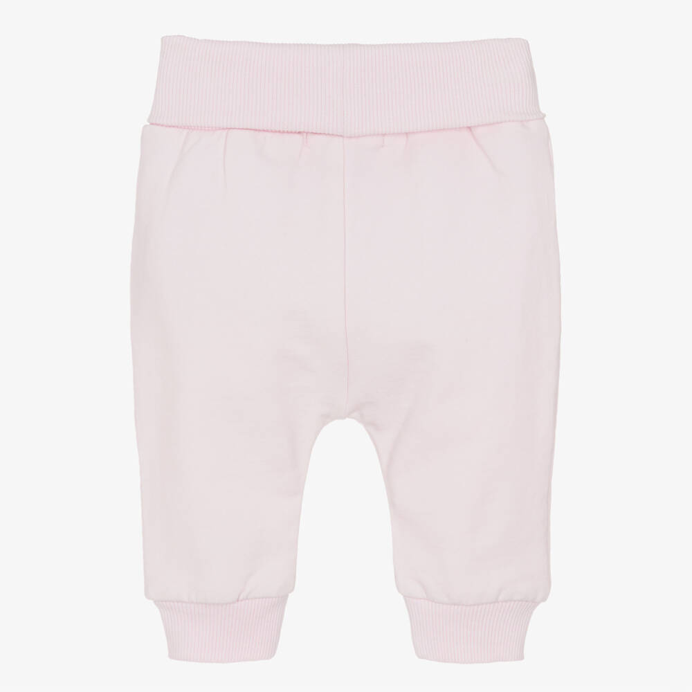 NAME IT-Baby Girls Pink Organic Cotton Joggers with Cherry Detail | Childrensalon