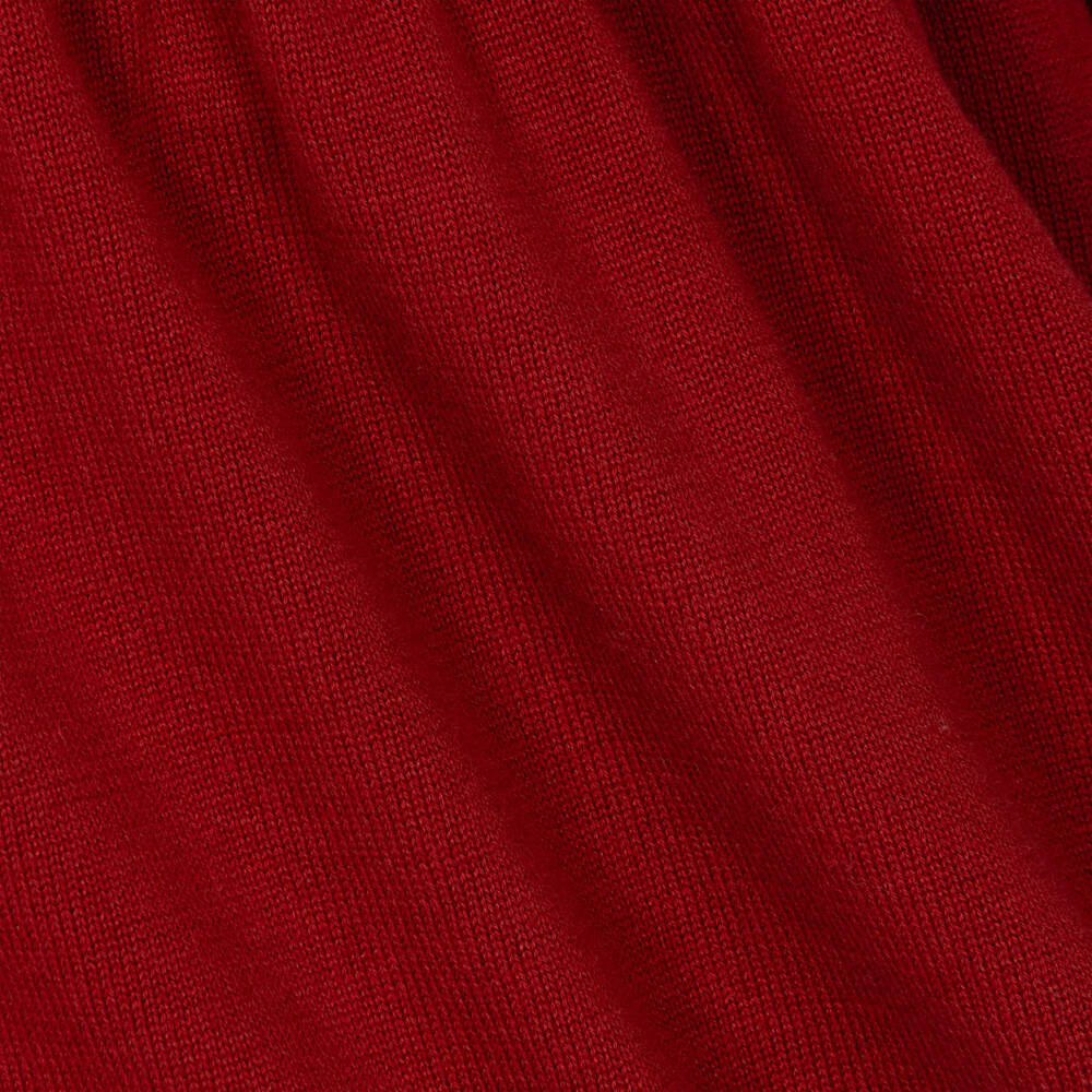 NAME IT-Baby Girls Red Organic Cotton Knitted Dress with Hearts | Childrensalon