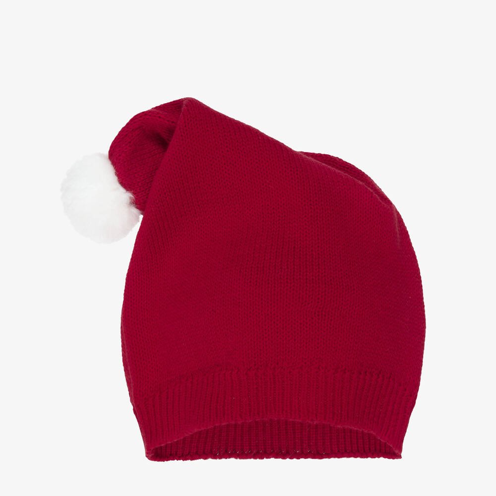 NAME IT-Baby Red Organic Cotton Knitted Santa Hat | Childrensalon