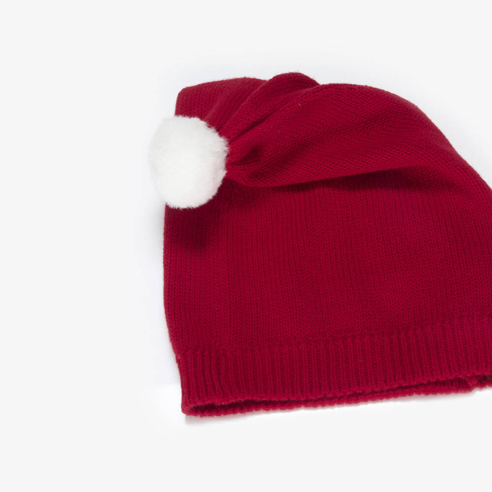 NAME IT-Baby Red Organic Cotton Knitted Santa Hat | Childrensalon