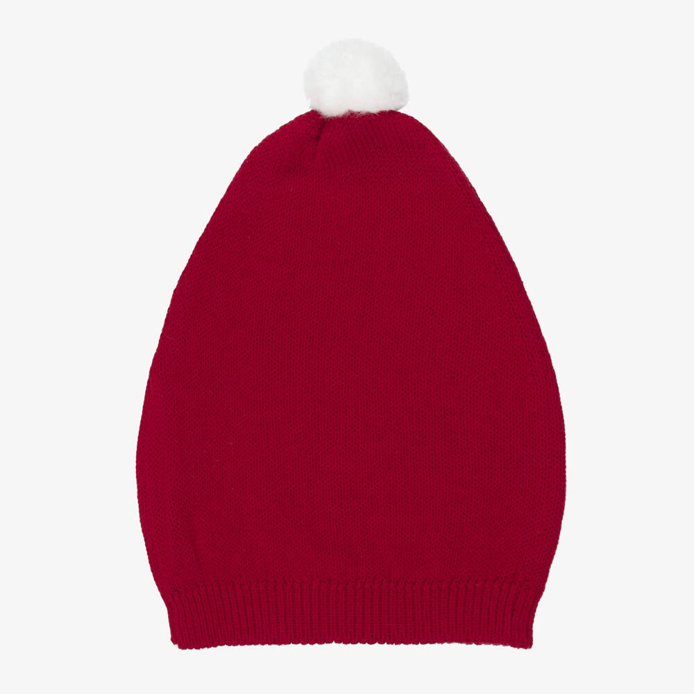 NAME IT-Baby Red Organic Cotton Knitted Santa Hat | Childrensalon
