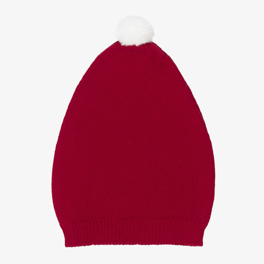NAME IT-Baby Red Organic Cotton Knitted Santa Hat | Childrensalon