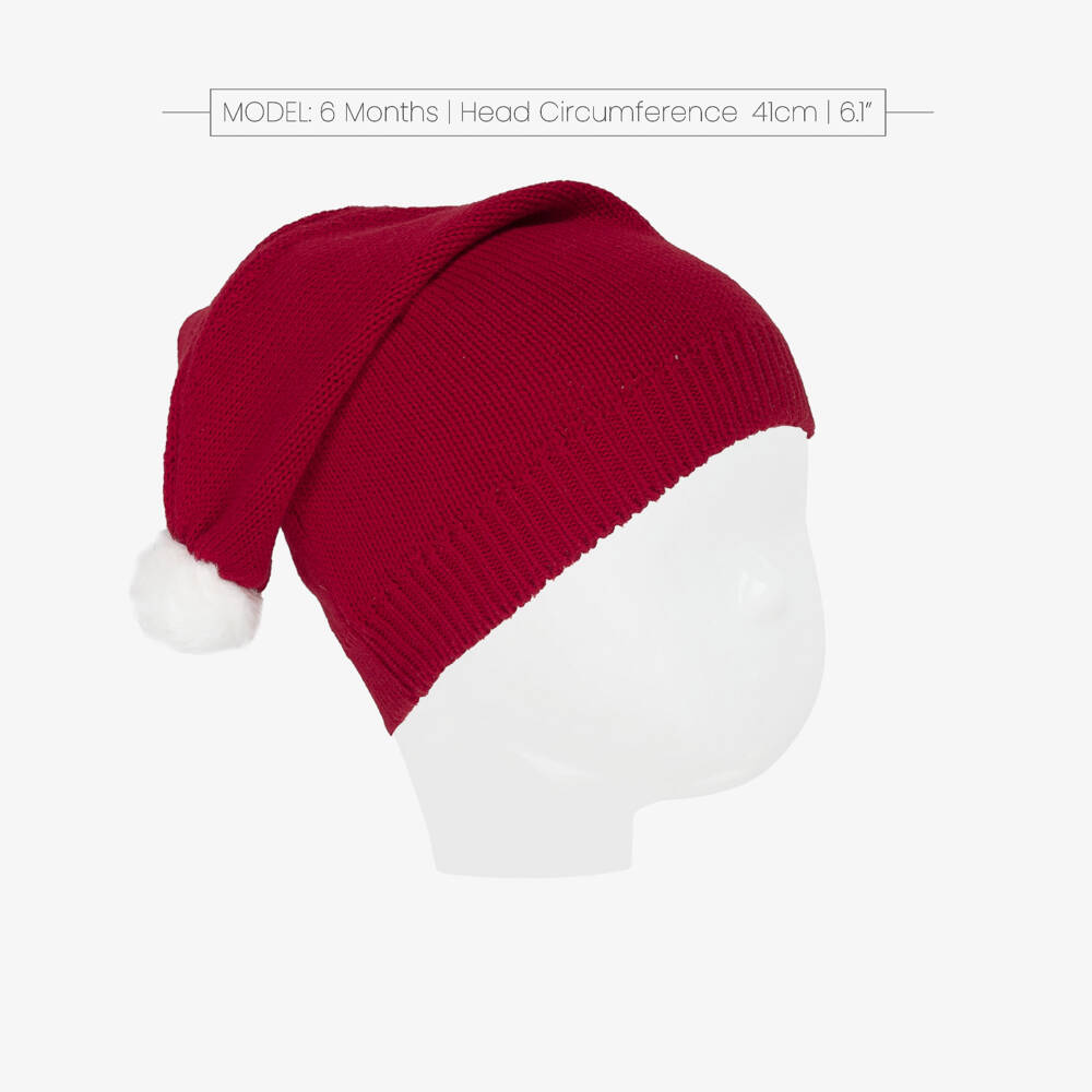 NAME IT-Baby Red Organic Cotton Knitted Santa Hat | Childrensalon