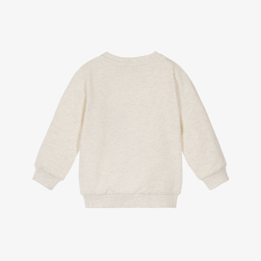 NAME IT-Beige Christmas Character Sweatshirt | Childrensalon