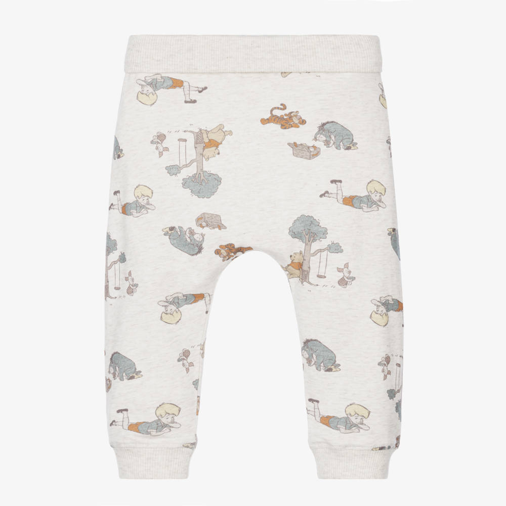 NAME IT-Beige Winnie The Pooh Baby Trousers in Organic Cotton | Childrensalon