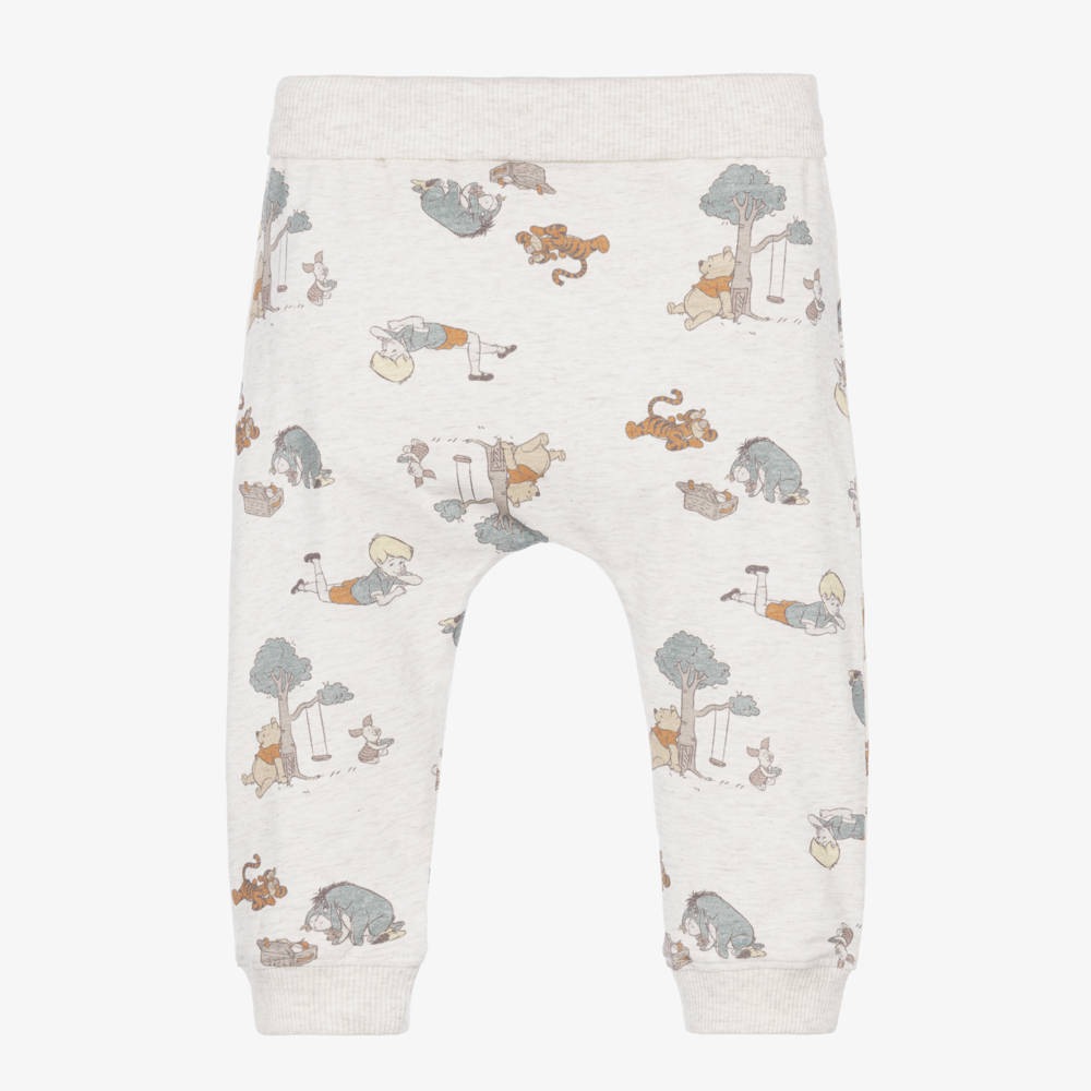 NAME IT-Beige Winnie The Pooh Baby Trousers in Organic Cotton | Childrensalon