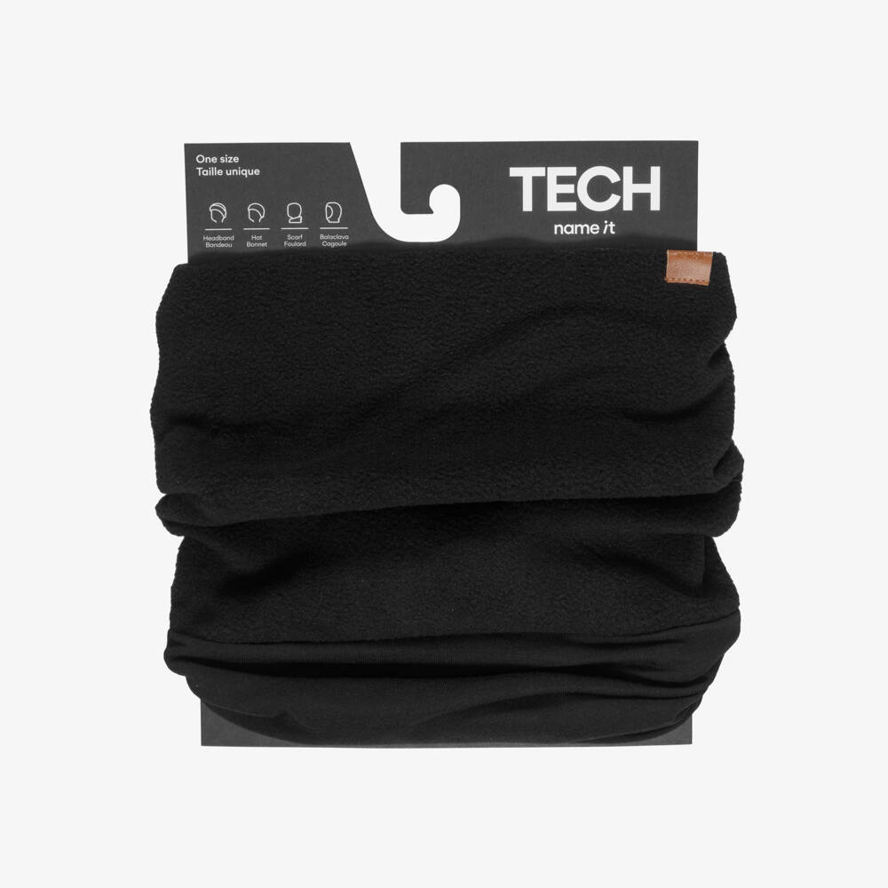 NAME IT-Black Multi-Purpose Fleece Snood | Childrensalon