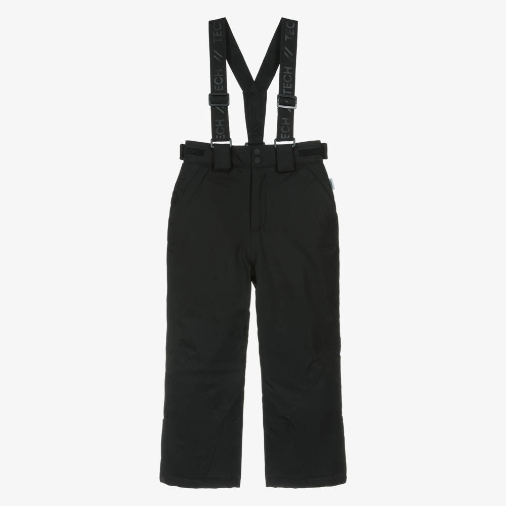 NAME IT-Black Technical Ski Trousers with Shoulder Straps | Childrensalon