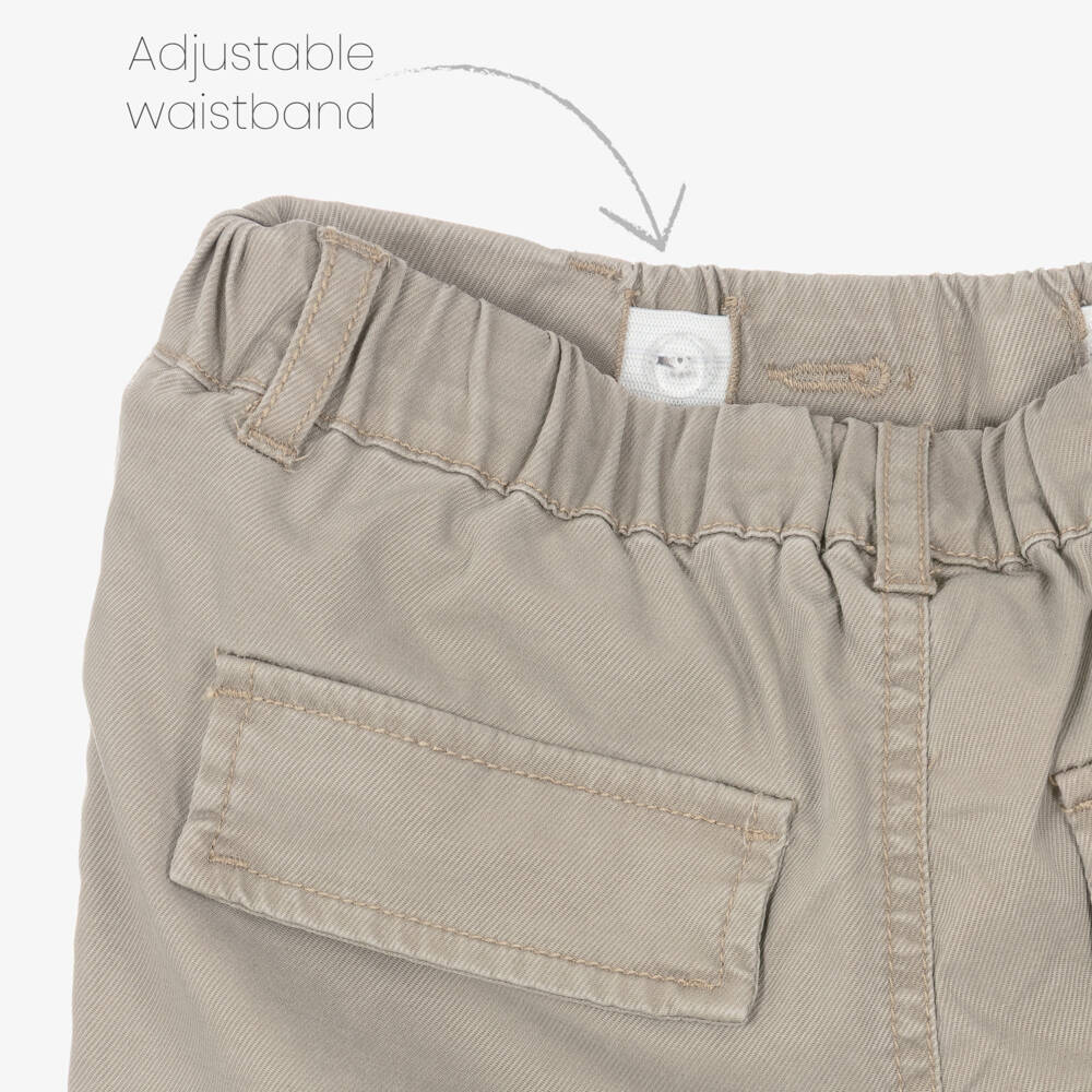 NAME IT-بنطلون كارغو بخصر مطاطي لون بيج للأولاد | Childrensalon