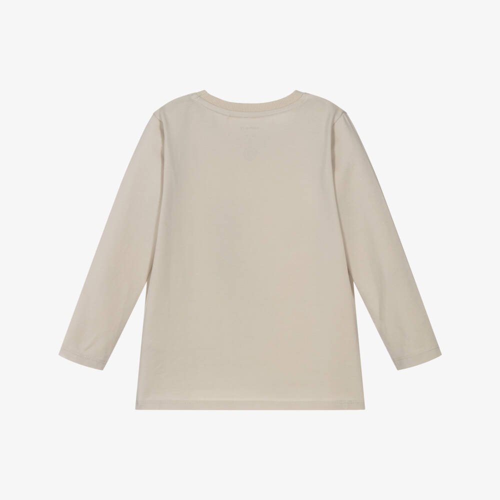 NAME IT-تيشيرت بطبعة كلاب باسيت قطن لون بيج للأولاد  | Childrensalon