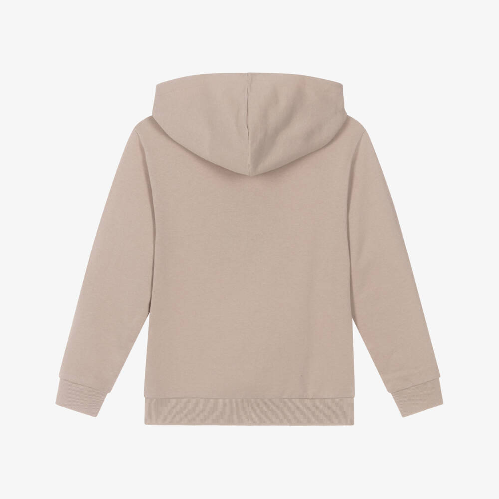 NAME IT-Худи бежевое из хлопка с принтом мишки для мальчиков | Childrensalon