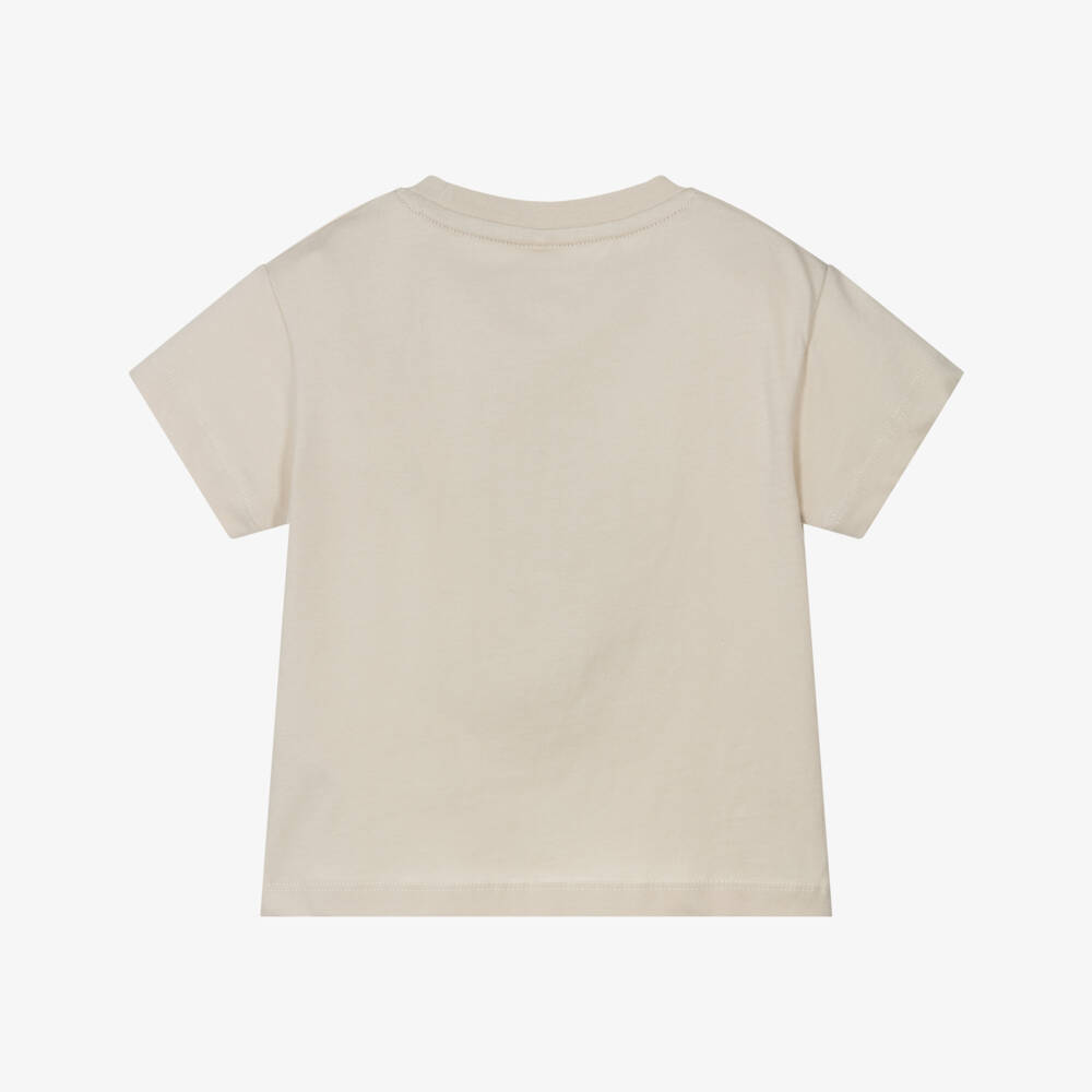 NAME IT-Boys Beige Cotton Cowboy T-Shirt | Childrensalon