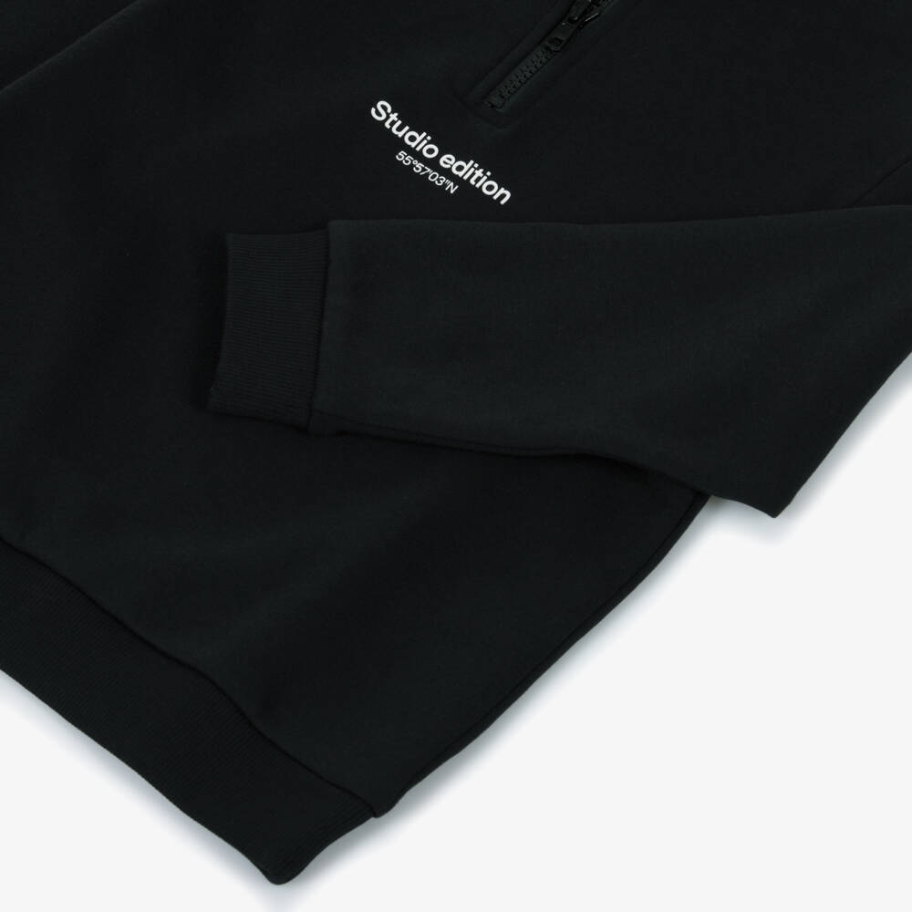 NAME IT-سويتشيرت قطن عضوي لون أسود للأولاد | Childrensalon