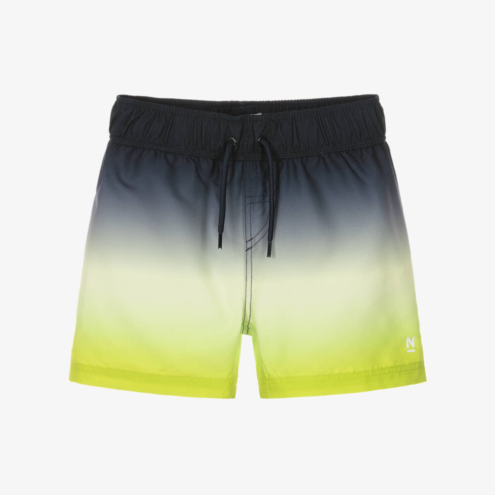 NAME IT-Boys Black & Green Ombré Swim Shorts | Childrensalon