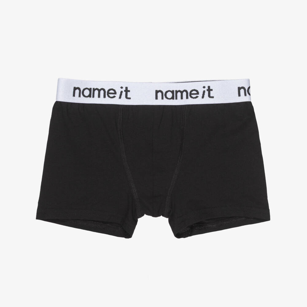 NAME IT-شورت بوكسر قطن لون أسود للأولاد (عدد 3) | Childrensalon