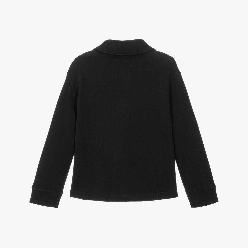 NAME IT-Boys Black Organic Cotton Zip-Up Top | Childrensalon