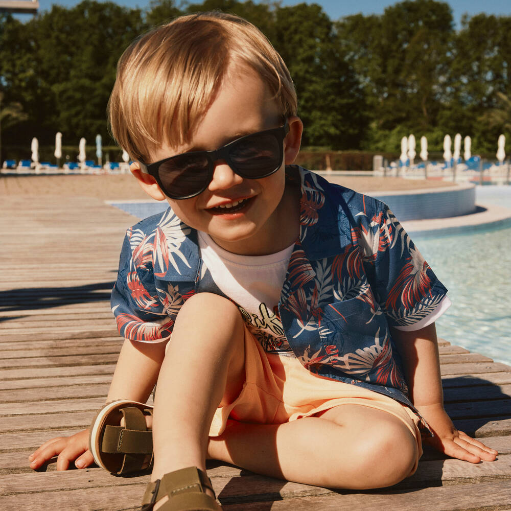 NAME IT-قميص بطبعة نباتات وبجع لون أزرق للأولاد | Childrensalon