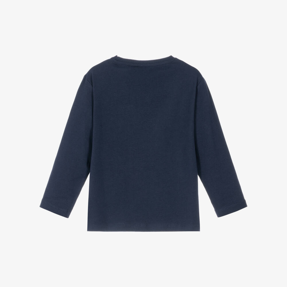NAME IT-Boys Blue Cotton Dinosaur Print Top | Childrensalon