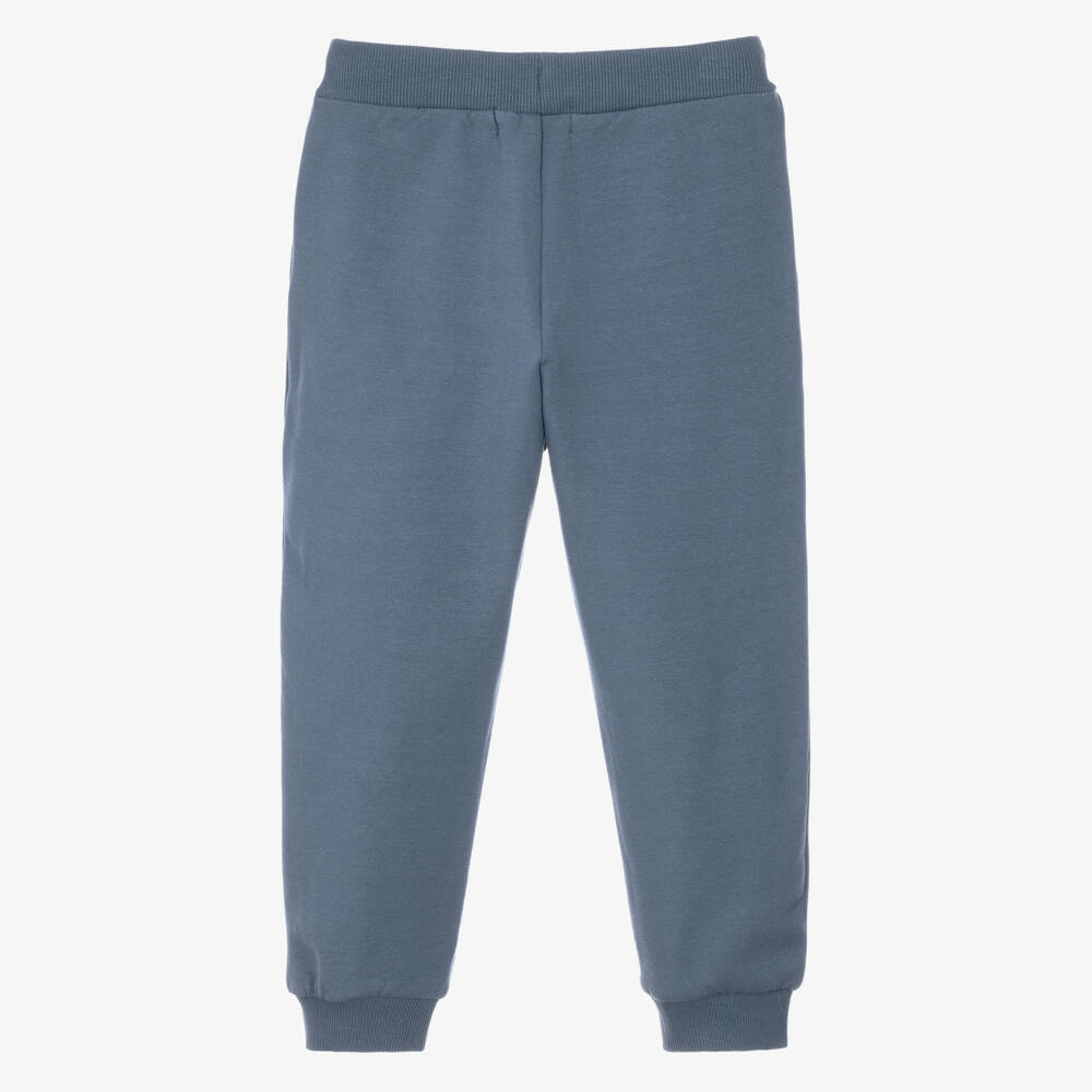 NAME IT-Boys Blue Cotton Jersey Joggers with Football Graphic | Childrensalon