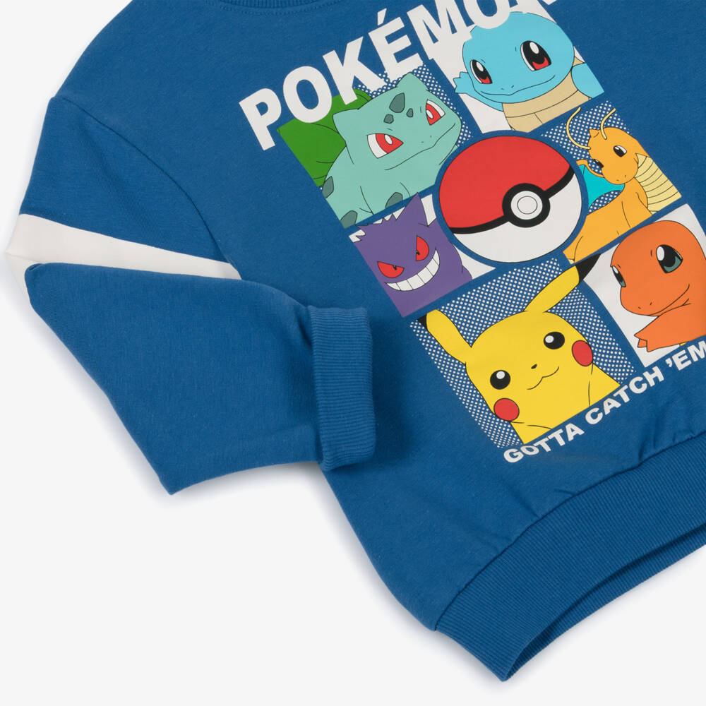 NAME IT-سويتشيرت بوكيمون قطن لون أزرق للأولاد | Childrensalon