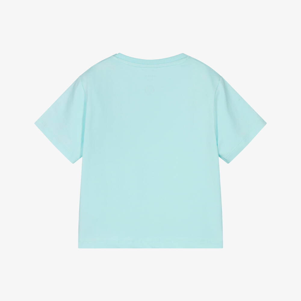 NAME IT-Boys Blue Cotton Shark Pocket T-Shirt | Childrensalon