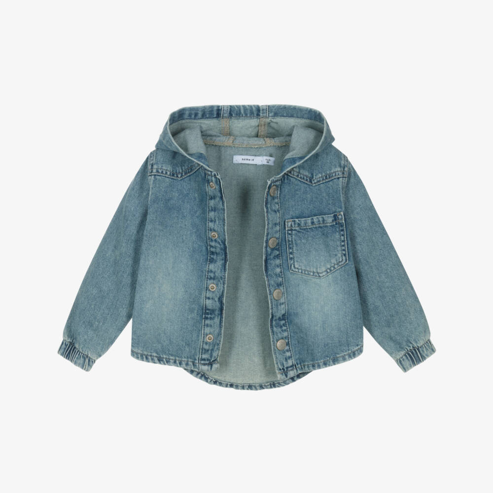 NAME IT-Джинсовая куртка синяя с капюшоном для мальчиков | Childrensalon
