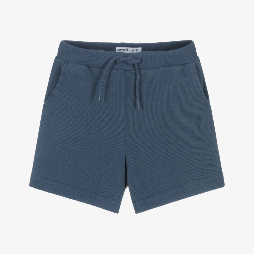 NAME IT-شورت جيرسي بجيوب لون أزرق للأولاد | Childrensalon