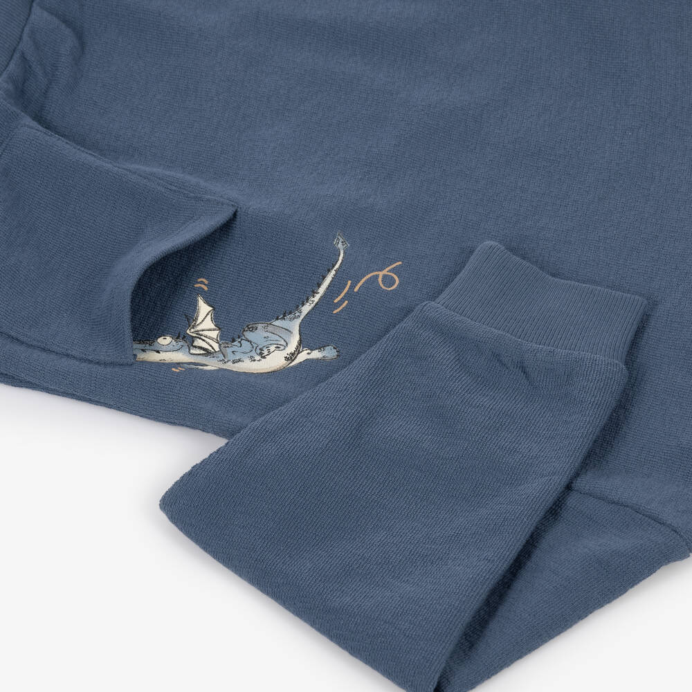 NAME IT-Boys Blue Organic Cotton Dragon Print Sweatshirt | Childrensalon