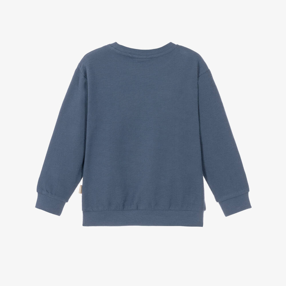 NAME IT-Boys Blue Organic Cotton Dragon Print Sweatshirt | Childrensalon