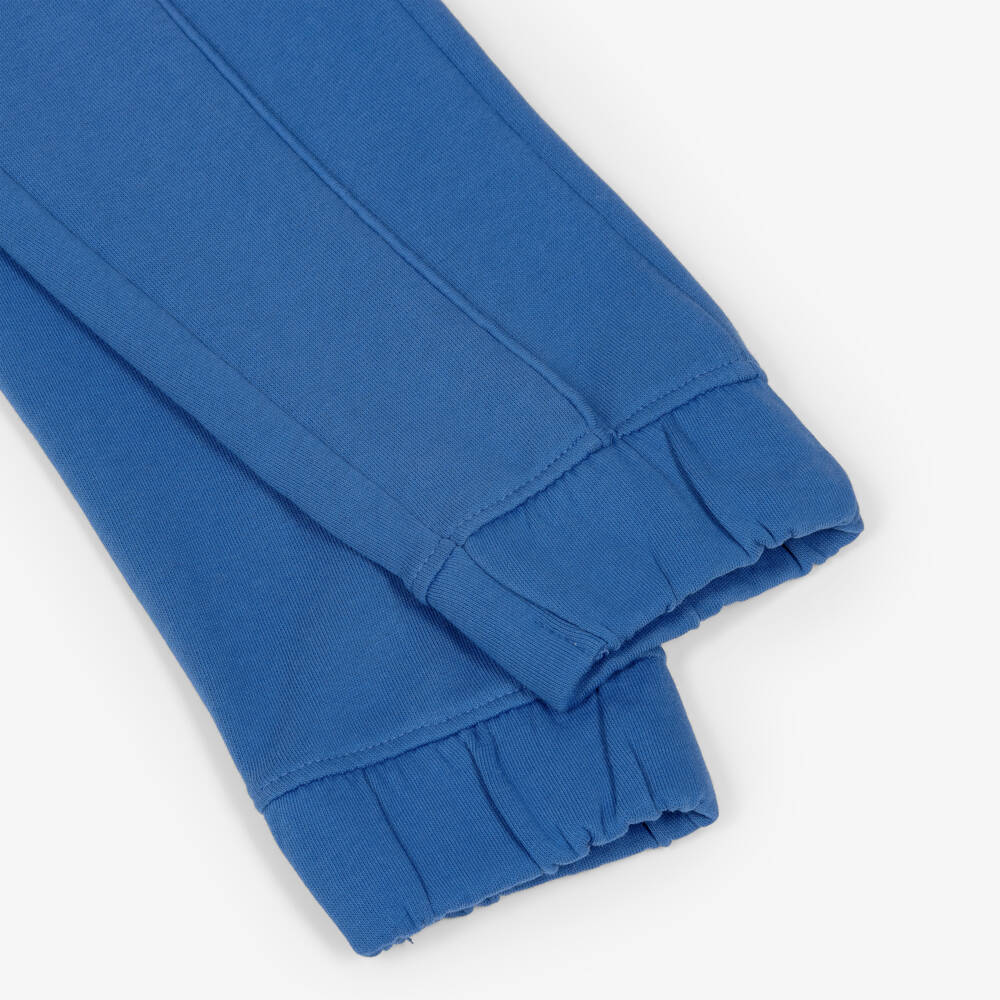 NAME IT-Boys Blue Organic Cotton Slogan Joggers | Childrensalon