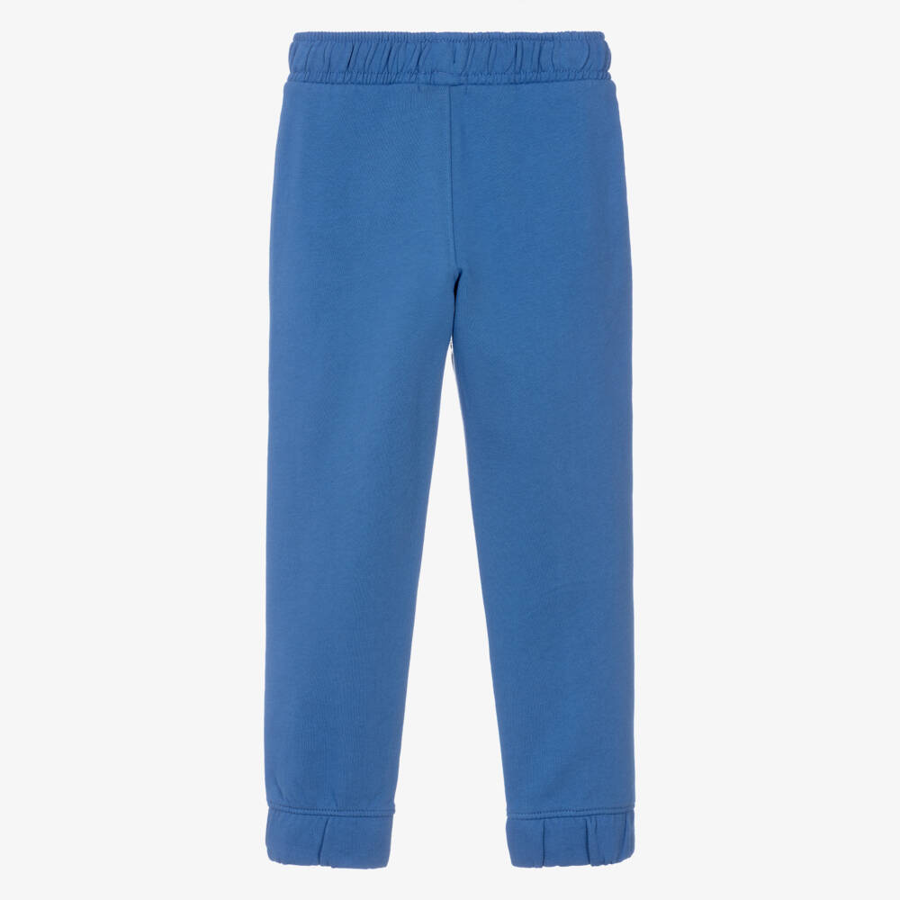 NAME IT-Boys Blue Organic Cotton Slogan Joggers | Childrensalon